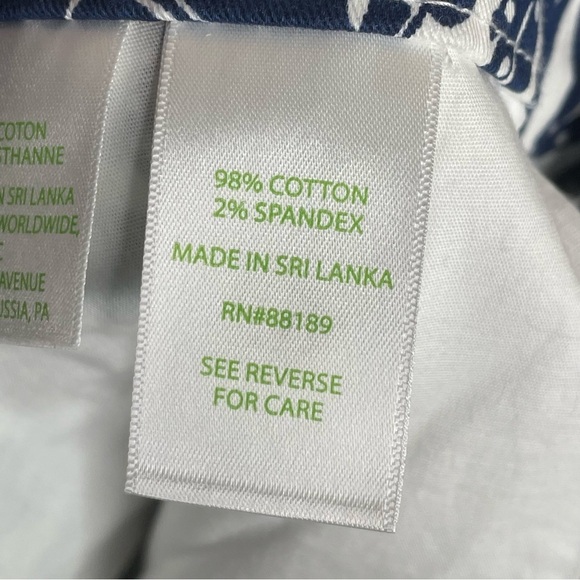 Lilly Pulitzer Jayne Stretch Shorts Lobster Krillin' It Oyster Bay Blue 0 - Picture 8 of 10